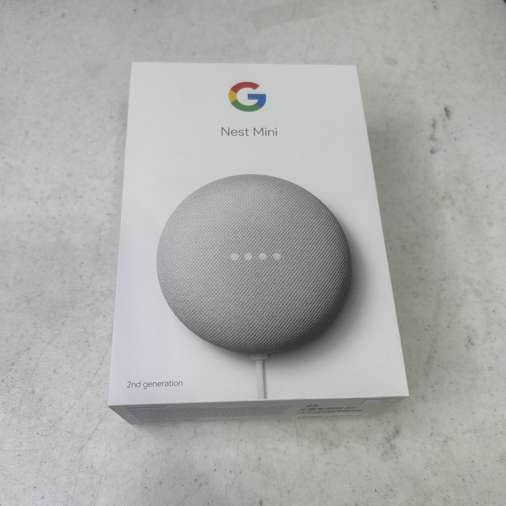 Google Nest Mini 2nd Generation Smart Speaker Chalk H2C